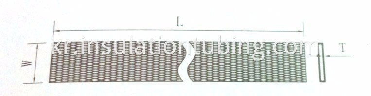 Nylon cable sleeving product size drawing